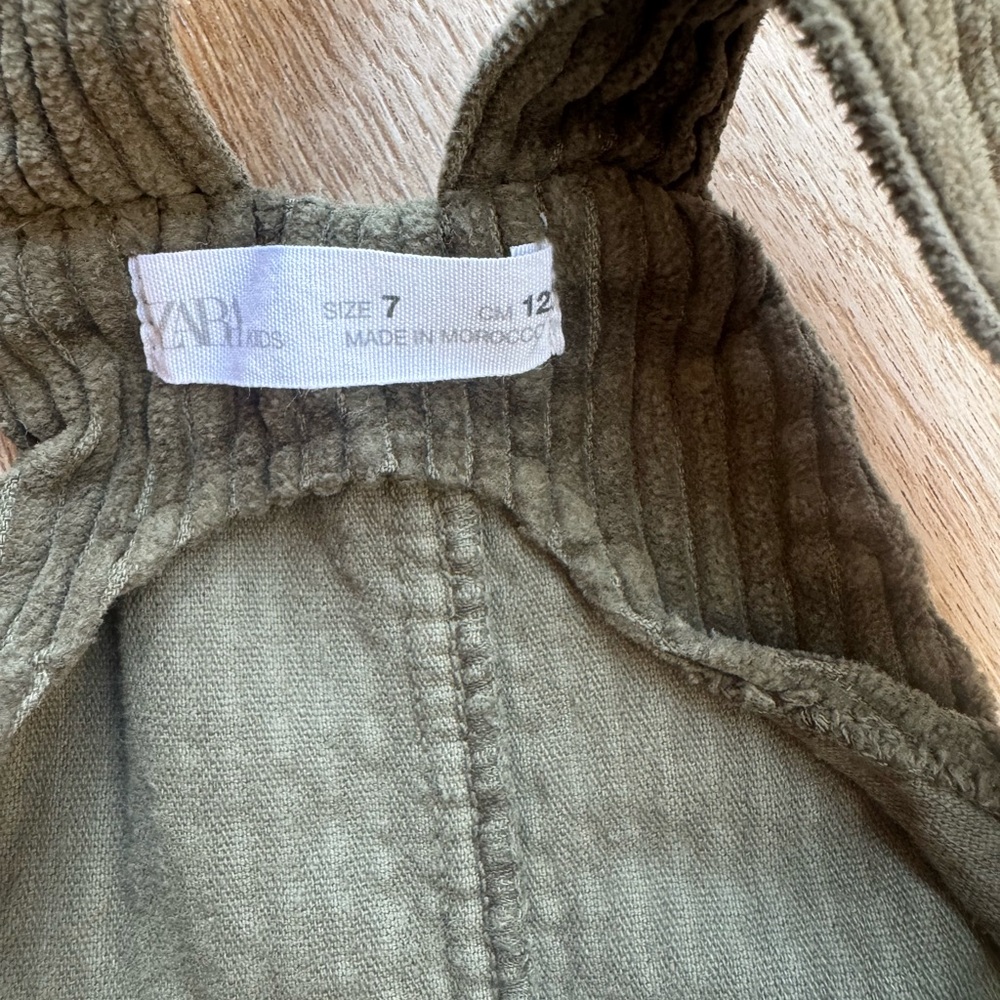 Green Corduroy Overalls - Picture 2 of 4
